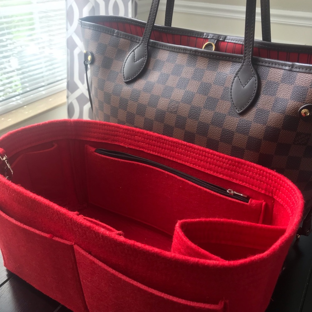 Louis Vuitton Neverfull MM Size  Organizer in Red